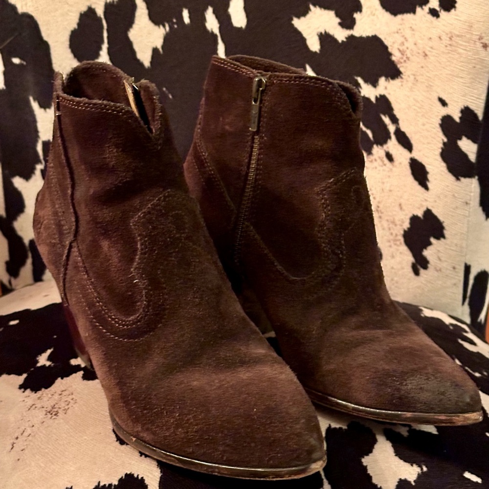 Frye suede booties